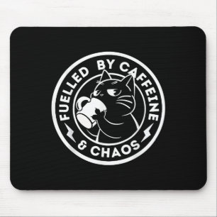 Von Koffein und Chaos Cat Cafe Sarcastic angetrieb Mousepad