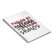 Von Koffein und Verbrechen befeuerte Shows Notizblock (Rechte Seite)