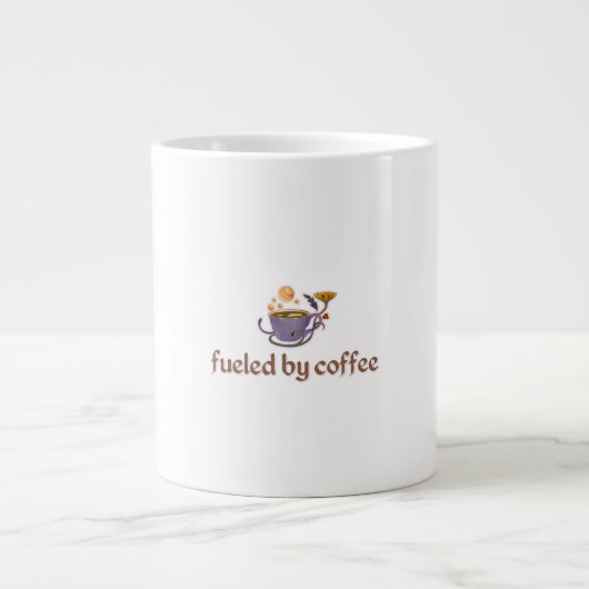 Von kosmischem Kaffee gespeist Jumbo-Tasse (Vorderseite)