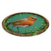 Von lebendigen Blume Gerahmter Vogel Schneidebrett (Ecke)