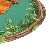 Von lebendigen Blume Gerahmter Vogel Schneidebrett (Ecke)