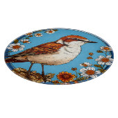 Von lebendigen Blume Gerahmter Vogel Schneidebrett (Ecke)