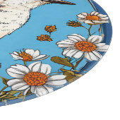 Von lebendigen Blume Gerahmter Vogel Schneidebrett (Ecke)