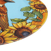 Von lebendigen Blume Gerahmter Vogel Schneidebrett (Ecke)