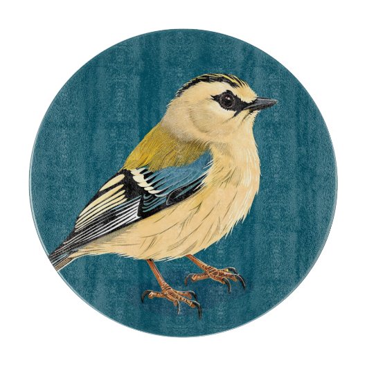 Von lebendigen Blume Gerahmter Vogel Schneidebrett (Vorderseite)