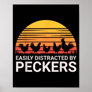 Von leicht abgelenkten Klopfhähnen Farmer Liebhabe Poster