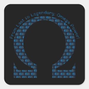 Von Letzt zu Legendär: Omega Power! Quadratischer Aufkleber