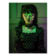 "Von Licht zerbrochen" Goth Girl Poster Wall Art