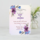 Von Lila abkleben Einladung (Stehend Vorderseite)