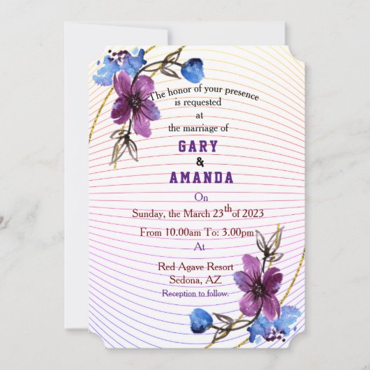 Von Lila abkleben Einladung (Vorderseite)