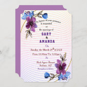 Von Lila abkleben Einladung (Vorne/Hinten)