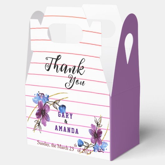 Von Lila abkleben Geschenkschachtel (Geöffnet)