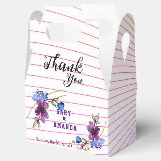 Von Lila abkleben Geschenkschachtel (Geöffnet)