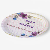 Von Lila abkleben Pappteller (Schrägansicht)