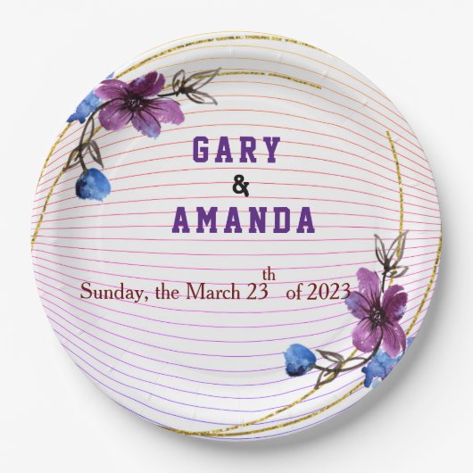 Von Lila abkleben Pappteller (Vorderseite)