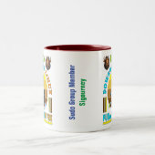 Von Linux angetrieben - mit Kaffee gespeist Zweifarbige Tasse (Mittel)