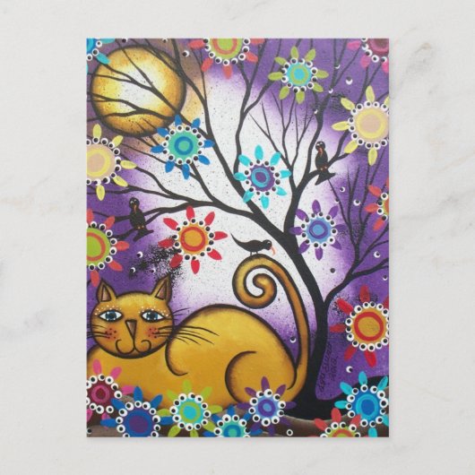 Von Lori Everett_ Day of the Dead_Mexican_Cat Postkarte (Vorderseite)