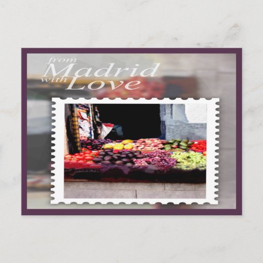 Von Madrid mit der Liebe Postkarte (Vorderseite)