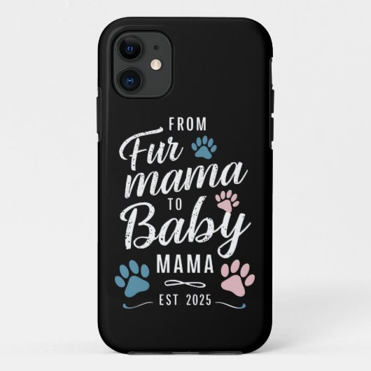 Von Mama bis Baby Mama Est 2025 Hunde Katze Mama Case-Mate iPhone Hülle (Rückseite)