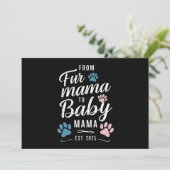 Von Mama bis Baby Mama Est 2025 Hunde Katze Mama Einladung (Stehend Vorderseite)