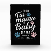 Von Mama bis Baby Mama Est 2025 Hunde Katze Mama Fotoblock (Vorderseite)