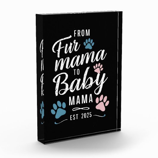 Von Mama bis Baby Mama Est 2025 Hunde Katze Mama Fotoblock (Links)
