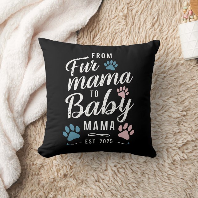 Von Mama bis Baby Mama Est 2025 Hunde Katze Mama Kissen (Decke)