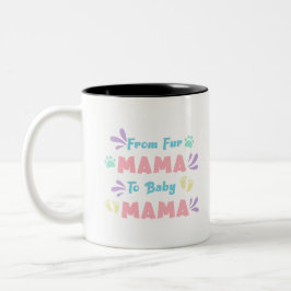 Von Mama bis Baby Mama Zweifarbige Tasse