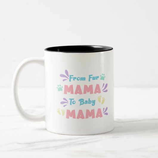 Von Mama bis Baby Mama Zweifarbige Tasse (Links)