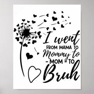 Von Mama Bruh Shirt Geschenke Mütter Tag Bestes Mo Poster