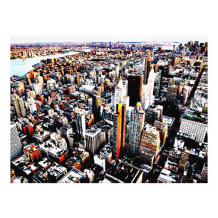 Von Manhattan zum Himmel Fotodruck