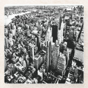 Von Manhattan zum Himmel Glasuntersetzer