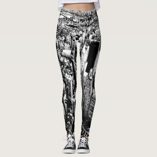 Von Manhattan zum Himmel Leggings (Vorderseite)