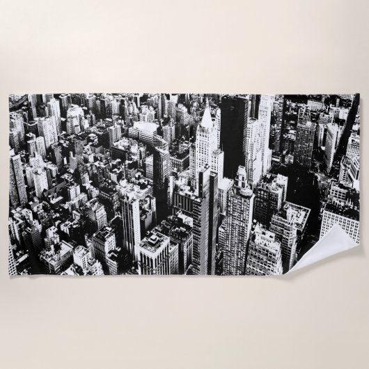 Von Manhattan zum Himmel Strandtuch (Vorderseite)