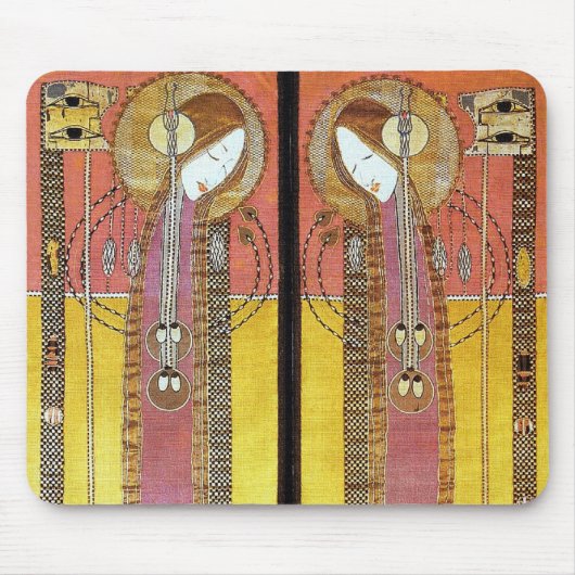 Von Margaret Macdonald bestickte Panels Mousepad (Vorne)