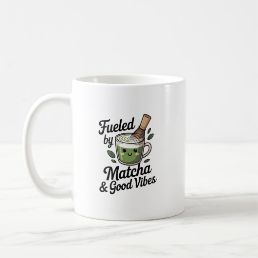 Von Matcha & Good Vibes angeregt - Niedliche Tea L Kaffeetasse (Links)