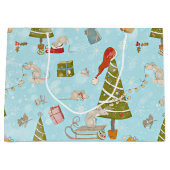 Von Mäusen und Weihnachten Tree-Xmas Muster für Ki Große Geschenktüte (Vorderseite)