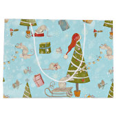 Von Mäusen und Weihnachten Tree-Xmas Muster für Ki Große Geschenktüte (Rückseite)