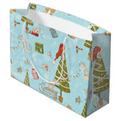 Von Mäusen und Weihnachten Tree-Xmas Muster für Ki Große Geschenktüte (Rückseite Schrägansicht)