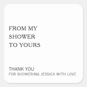 Von meinem Brausebad zu deinem - modernes Geschenk Quadratischer Aufkleber