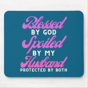 Von meinem gesegneten Gott verwöhnter Ehemann gesc Mousepad