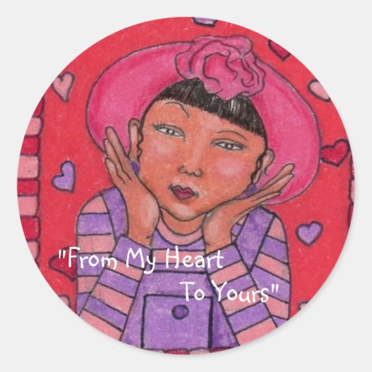 Von meinem Herzen zu deinen Aufklebern Runder Aufkleber (Vorderseite)