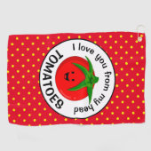 Von meinem Kopf Tomaten Golfhandtuch (Horizontal)