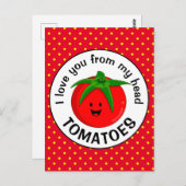 Von meinem Kopf Tomaten Postkarte (Vorne/Hinten)