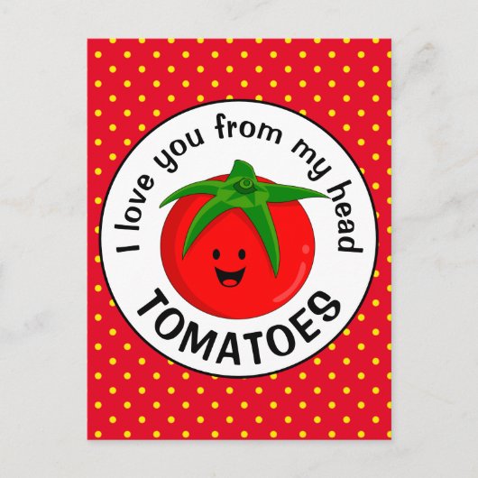 Von meinem Kopf Tomaten Postkarte (Vorderseite)
