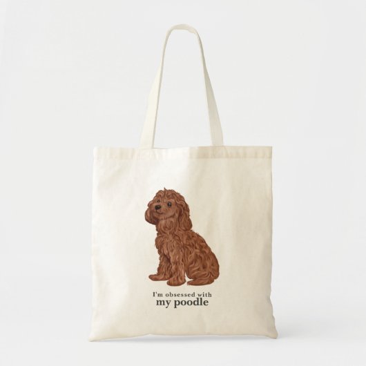 'Von meinem Poodle besessen' Tote Bag Tragetasche (Vorne)