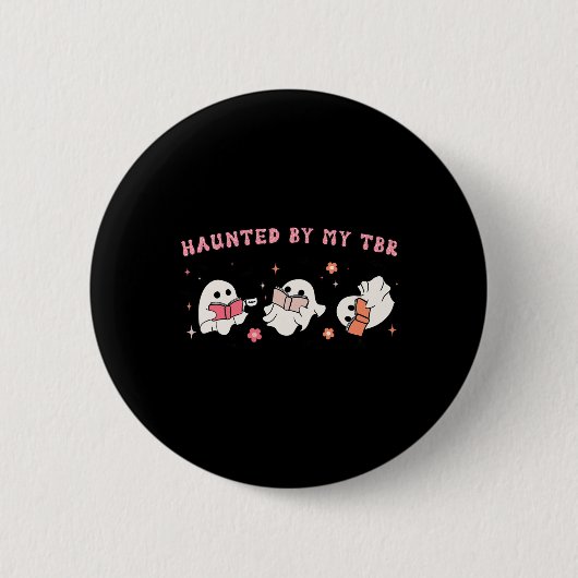 Von meinem Tbr Boo Groovy Niedlich Ghost Funny Hal Button (Vorderseite)