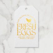 Von meinen Hühnern bis zu Ihrem Tisch FRISCHER EGG Geschenkanhänger (Vorderseite)