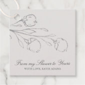 Von meiner Dusche Elegantes graues Brautparty Geschenkanhänger (Vorderseite)