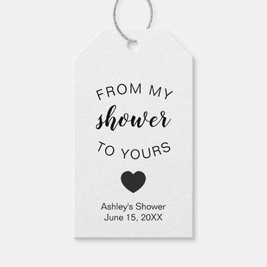 Von meiner Dusche zu deinem Brautparty Seifenfavor Geschenkanhänger (Vorderseite)